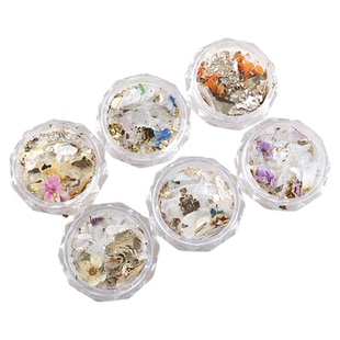 林间秘境花瓣金片材料包美甲饰品混装款多彩春日花语闪粉指甲装配