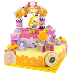 卡游正版蛋仔派对甜心蛋糕屋积木模型拼装场景小摆件玩具周边礼物
