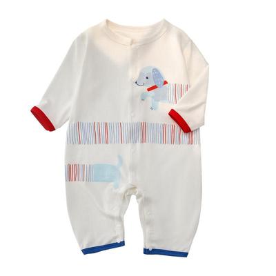 婴儿连体衣颗粒熊哈衣长袖薄款