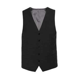 【100%绵羊毛】callisto卡利斯特春秋新款男士西服单排扣深灰马甲