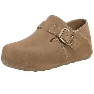 森达全包内增高勃肯鞋厚底女2025秋季新款真皮软底舒适简约休闲鞋