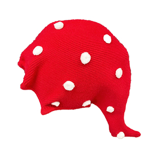 容子木ROSEMOO26春【商场同款】亲肤舒适波点毛织帽子RWM1HP140A