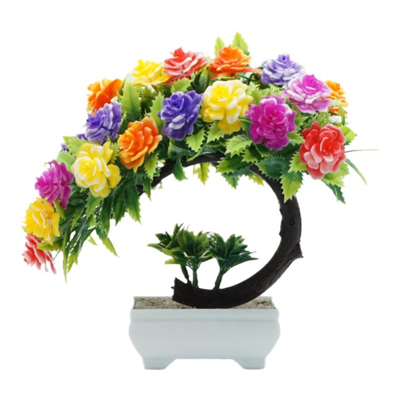 新款仿真花盆景 牡丹花仿真盆栽植物 客厅室内桌面假花绿植小摆件