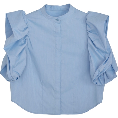 【ins博主同款】AMERI 2025春夏花瓣袖简约衬衫0125104130260