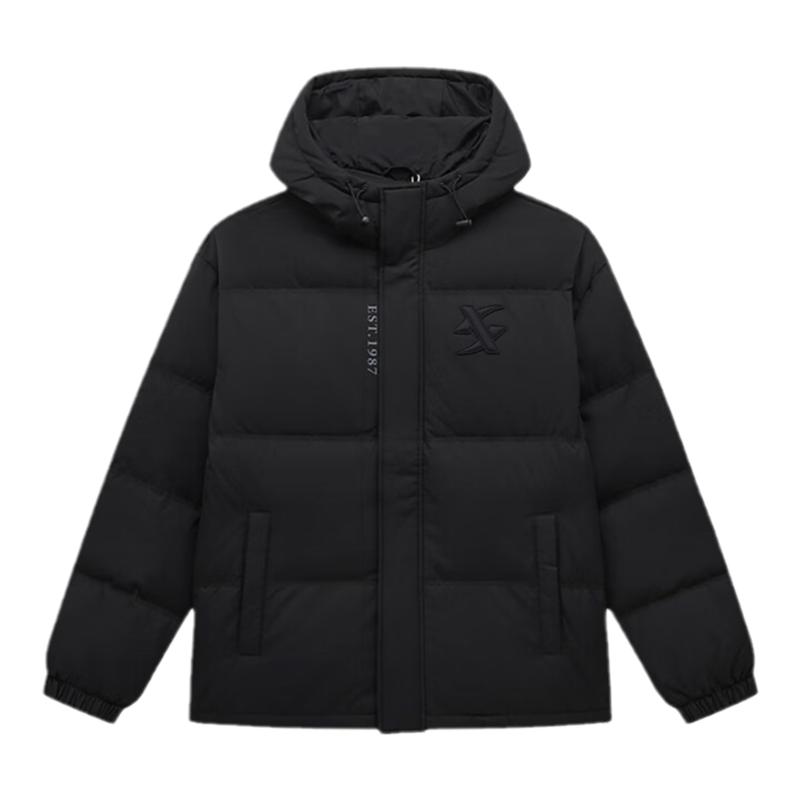 特步男运动羽绒服加厚保暖外套