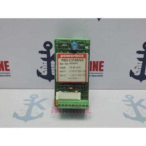 POWERBOX PBDC219AVX MONTASJE DIN SKINNE MODULE M0000602