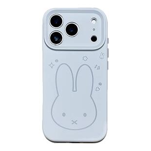 简约风可爱线条米菲兔适用于iphone17promax苹果16手机壳14新款15pro女13少女心17Air磨砂液态硅胶创意防摔套
