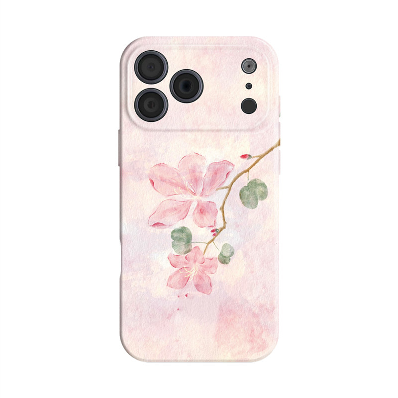 桃之夭夭~国风新中式适用苹果17promax手机壳iphone16华为pura70小米15opporeno14荣耀400古风iqoo13红米k90