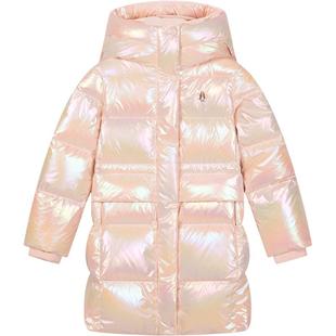 暇步士童装女童长款羽绒服25冬新品大童炫彩保暖儿童加厚羽绒外套