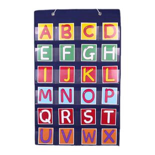儿童墙挂式早教识字透明挂袋幼儿园启蒙卡片收纳宝宝认字学习卡袋