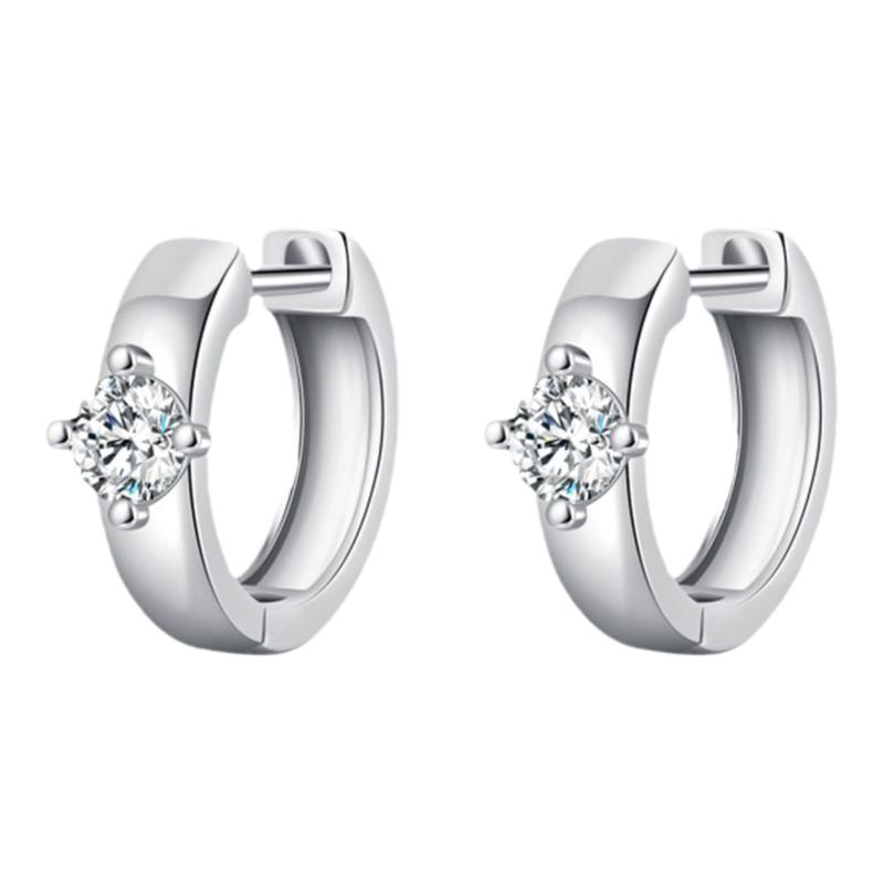 MODIAN摩典莫桑钻耳扣女S925纯银法式小众设计轻奢高级感闪钻耳圈