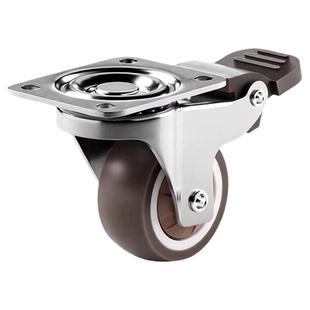 边几移动滑轮家具床头柜鞋柜底座强力承重超静音带刹车橡胶万向轮