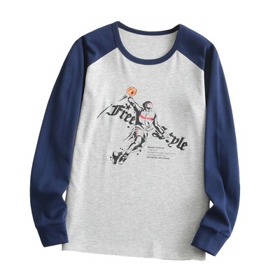 青少年初中学生纯棉薄款单件秋衣