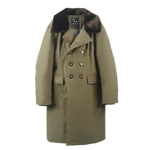 冇规矩军大衣羽绒防寒服男女同款冬季长款棉大衣棉袄加厚户外棉服