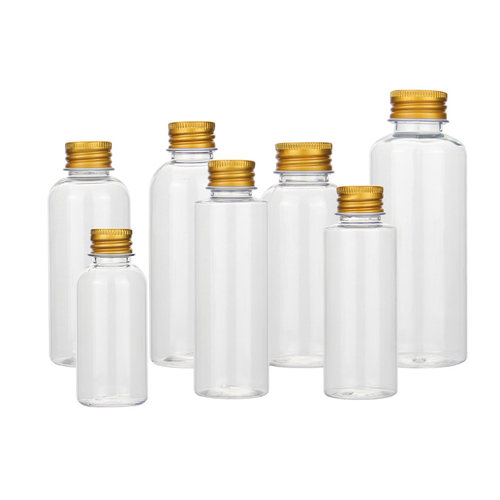 40ml-120ml铝盖塑料分装瓶金属盖透明瓶金盖银盖瓶子化妆品分装瓶