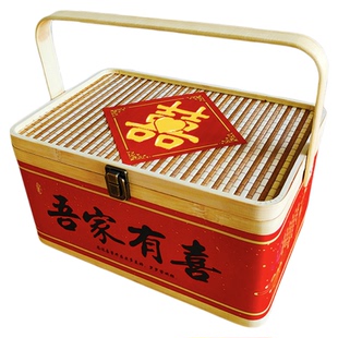 竹编手提篮特产水果食品婚庆还礼品乔迁活动生日包装端午春节礼盒
