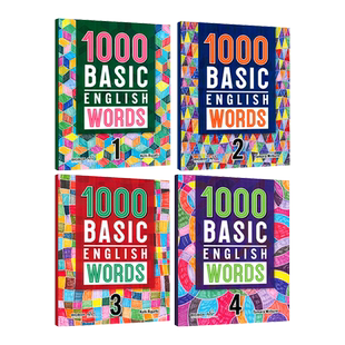 进口原版 新版1000词Basic English Words 1234级剑桥少儿YLE考级常见词系列 小学英语单词大全教辅书 图解单词词典
