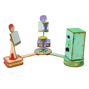 手工防盗激光报警器科学实验器材小学物理教学仪器木质拼装模型