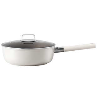 钛陶瓷无涂层不粘锅平底锅家用牛排电磁炉煤气灶专用炒菜锅深煎锅