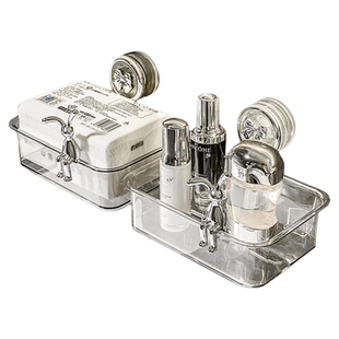 吸盘纸巾盒卫生间壁挂式洗脸巾收纳盒厕所抽纸盒免打孔手纸置物架