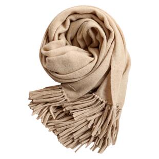 AI家意式山羊绒长流苏围巾 毒家限量重奢 秋冬外搭大保暖披肩女