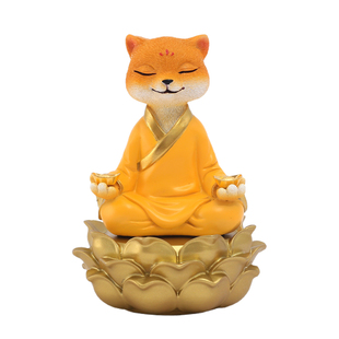 黄大仙真身摆件禅意古风黄鼠狼佛堂口禅意家居供桌神像创意装饰品