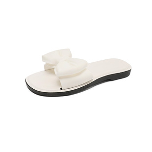 ins超火蝴蝶结拖鞋女夏海边沙滩外穿凉拖时尚防滑平底高颜值鞋子