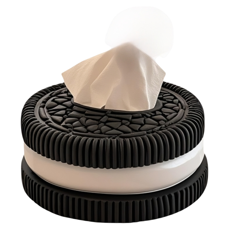 创意奥利奥纸巾盒家用客厅茶几桌面高级感抽纸盒轻奢高档餐桌摆件