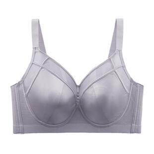 大胸显小内衣全罩杯薄款有钢圈防下垂收副乳大码全包夏季超薄文胸