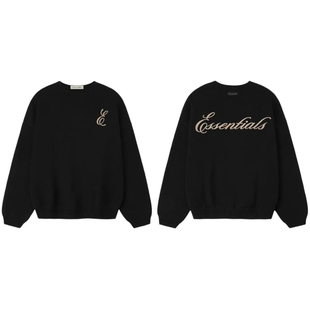 正品essentials毛衣圆领针织衫重磅男女情侣FOG复线卫衣FW25美式
