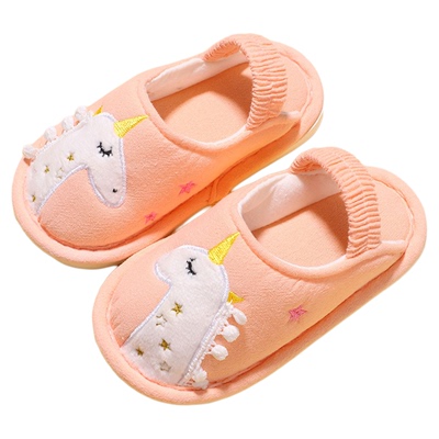 儿童布拖鞋女宝宝春秋冬室内软底幼儿家用小孩2岁3男宝居家居防滑