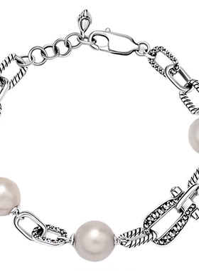 MGS重手工宝石镶嵌轻奢珍珠手链