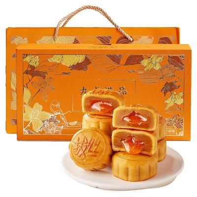 九龙港品奶黄拔丝月饼400g中秋节送礼团购港式流心糕点零食礼盒装