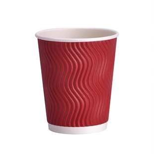 一次性瓦楞纸杯高档加厚加硬专用打包外带盖热饮奶茶定制咖啡杯子