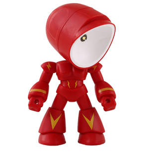 迷你暖光护眼小台灯可爱机器人小夜灯男生学生儿童宿舍电池灯摆件