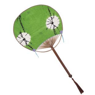 手工制作棉布团扇舞蹈扇宫扇圆形布艺女式扇子古典宫廷舞蹈汉服扇