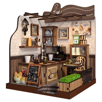 智趣屋diy小屋乡间咖啡屋模型屋