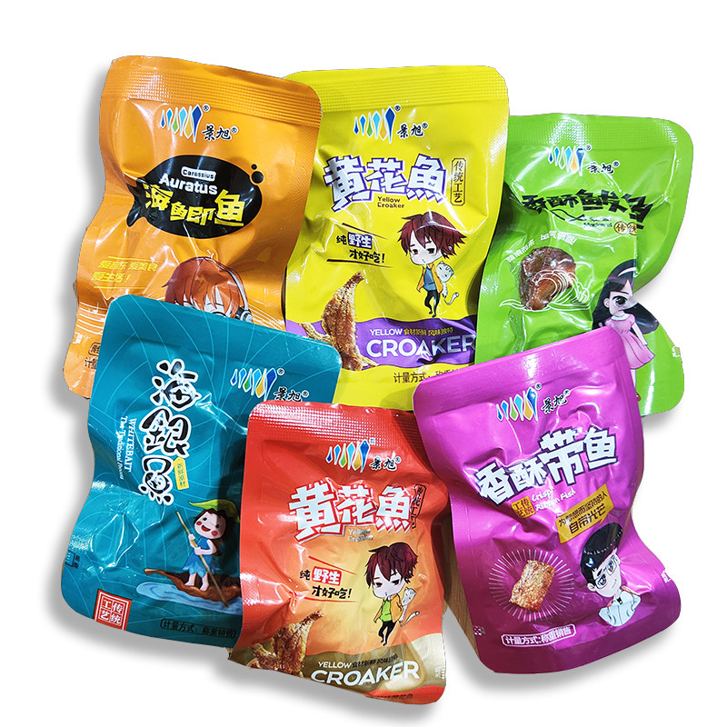 烟台特产即食海产品海鲜大礼包零食景旭黄花鱼带鱼独立小包装包邮