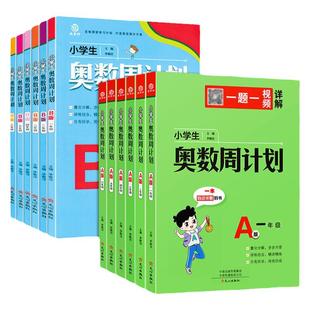小学生奥数周计划1一2二3三4四5五6六A版B版全套小学数学解决问题天天练同步练习册专项思维训练上下册强化计算题应用题教程