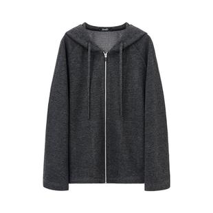 OMITI省略 松弛感初剪羊毛外套女2025秋季新款休闲廓形运动风套装