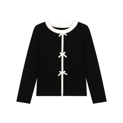 Amybaby女童甜美蝴蝶结打底衫