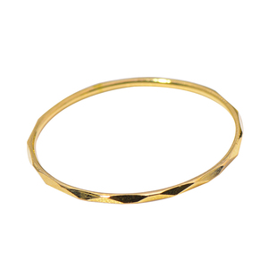 日韩国简约14K黄金戒指女日韩极细 超细车花 尾戒 戒指指环女礼物