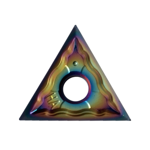 彩色淬火钢数控刀片三角高温合金不锈钢TNMG160402-HA清角车刀粒