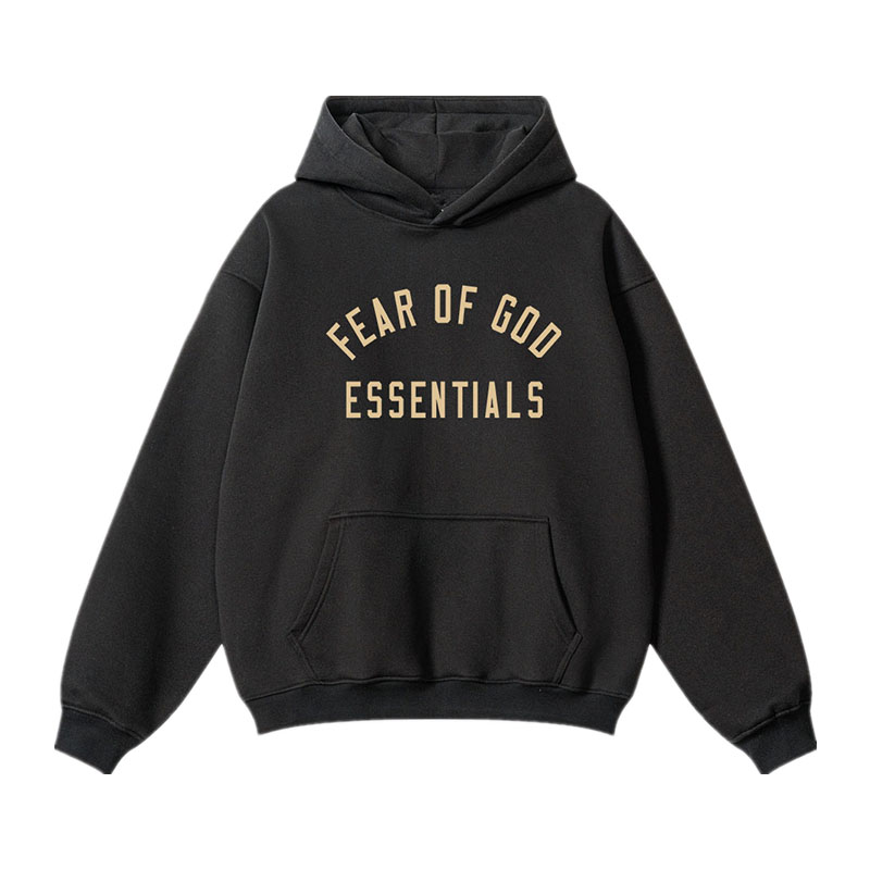 FEAR OF GOD复线ESSENTIALS潮牌美式秋冬加绒FOG连帽卫衣帽衫男女