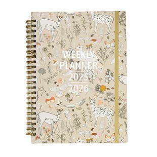 跨境a5线圈本52周英文计划本weekly planner手账本2026日程本子