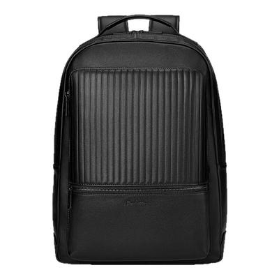 皮尔卡丹男士双肩包商务真皮大容量出差电脑背包头层牛皮男款书包