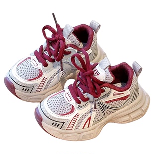 男童鞋子2026春季新款儿童跑步运动鞋男孩中大童休闲网面老爹潮鞋