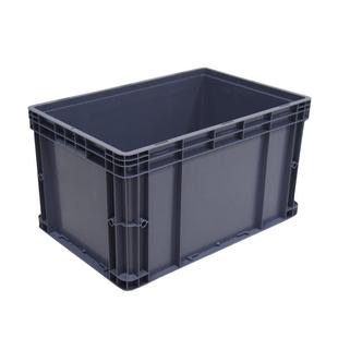 EU加厚物流箱加强底大号立体库塑料周转箱长方形灰色仓储物流箱