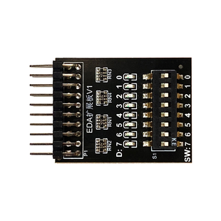 AC620 FPGA开发板适配，EDA-V1扩展板。8位拨码开关，8位LED 。