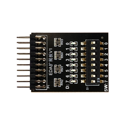 AC620 FPGA开发板适配，EDA-V1扩展板。8位拨码开关，8位LED 。